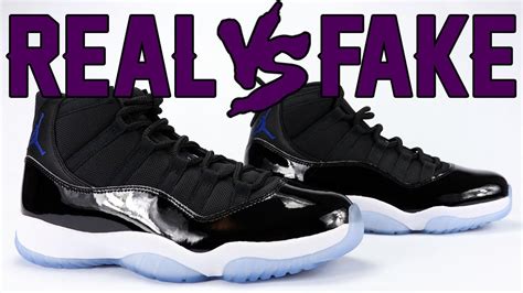 real vs fake jordan 11 space jam 